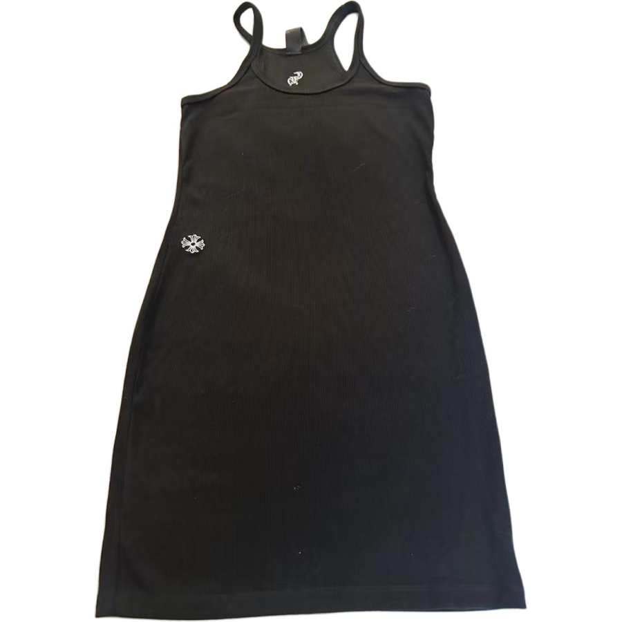 Chrome Hearts Slip Dresses Women's Black Moderate