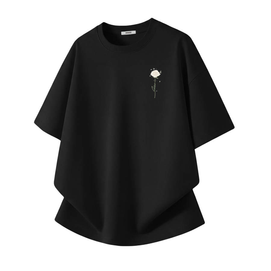 MINISO T Shirts Unisex Crew Neck Moderate Heavyweight