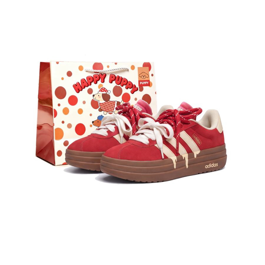 Adidas Adidas VL Court Bold German Army Trainers Women's Low Top Red/White/Beige