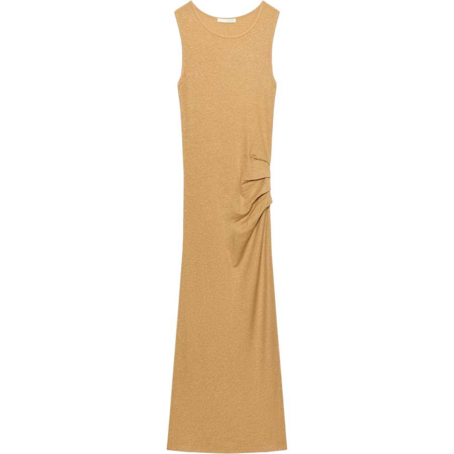 ZARA Sleeveless Dresses Women's Light Camel Moderate