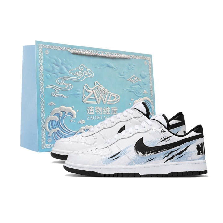 Nike Nike Big Low Lux Skateboard Shoes Unisex Low Top White, Blue