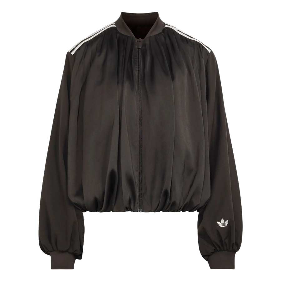 Adidas Originals Satin Jackets Women's Dark Brown Moderate