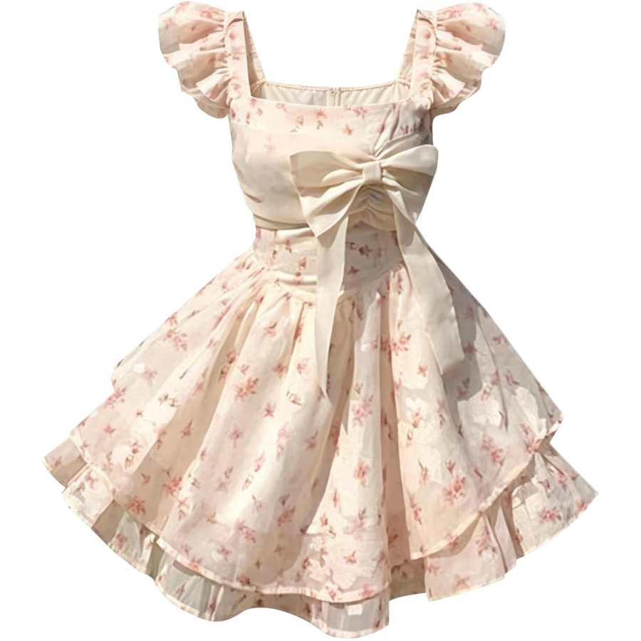 PAVLISOVA Short Sleeved Dress Women's Floral Shadow Wander