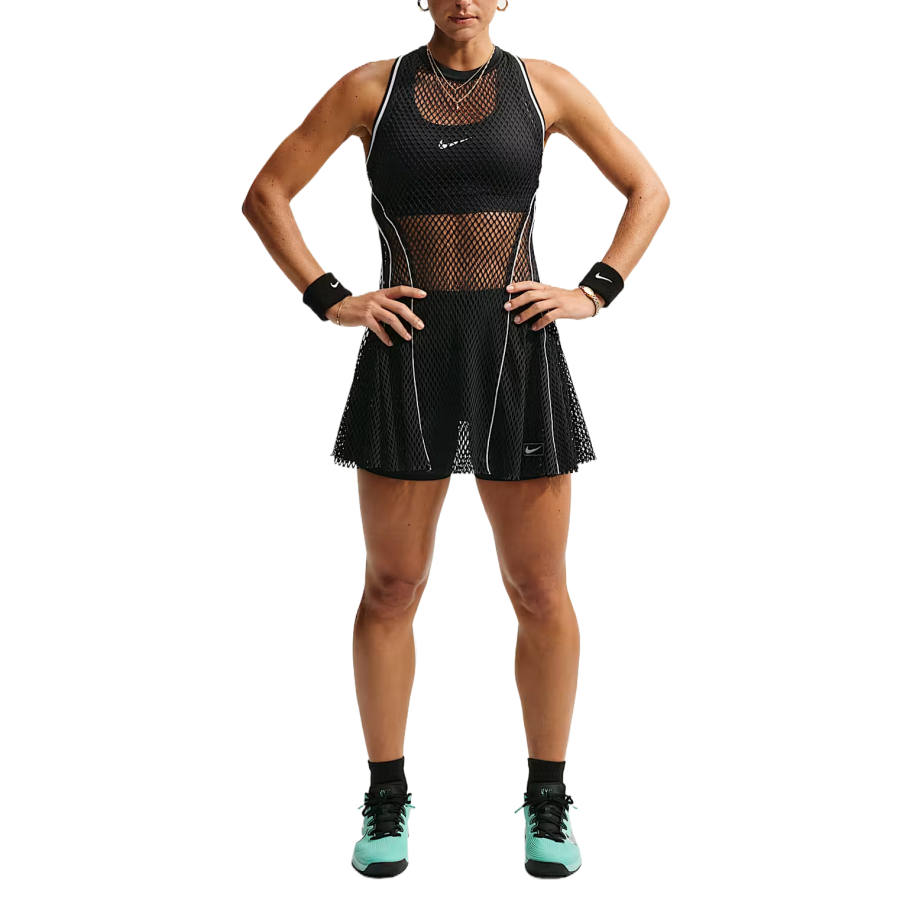 Nike Nike Court Slam Tennis Skirts Women's Black/Bright Orange/White Moderate Short Skirt