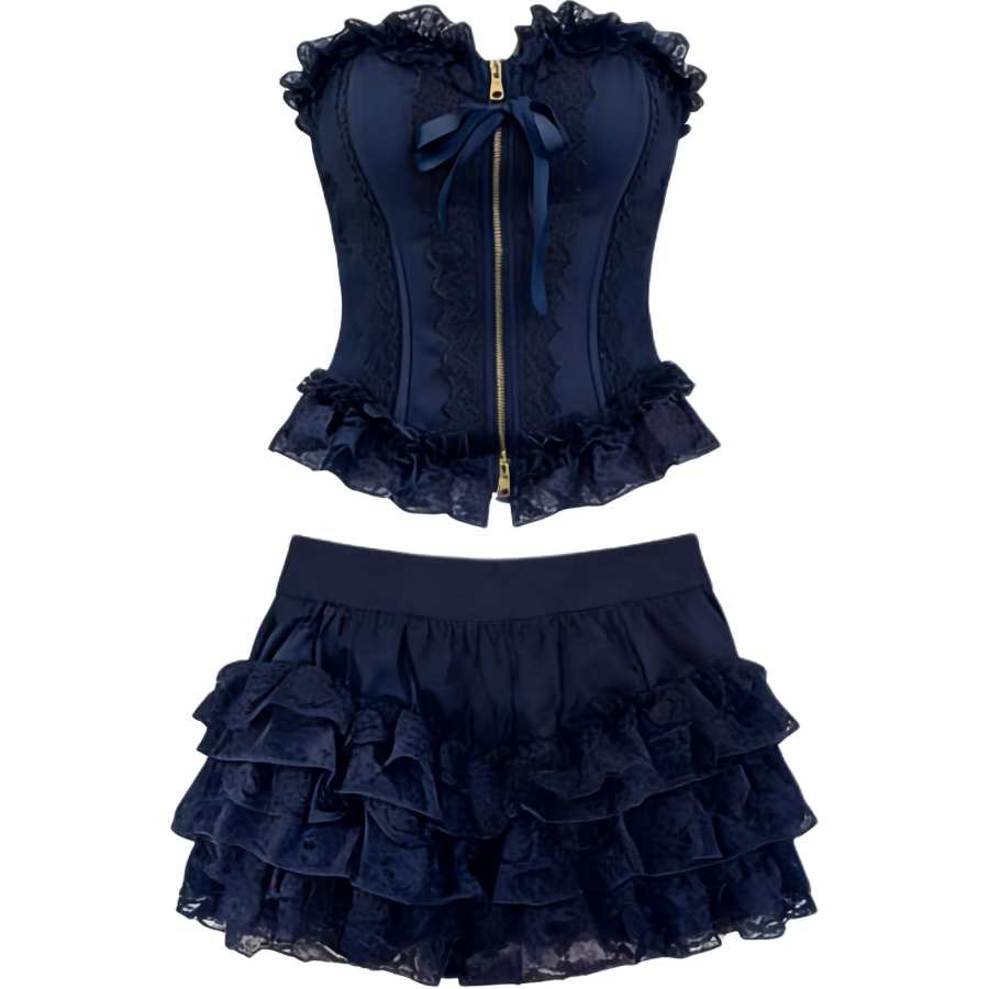 Cotton Gene Two Piece Skirt Sets Women's Boat Neck Thin Short