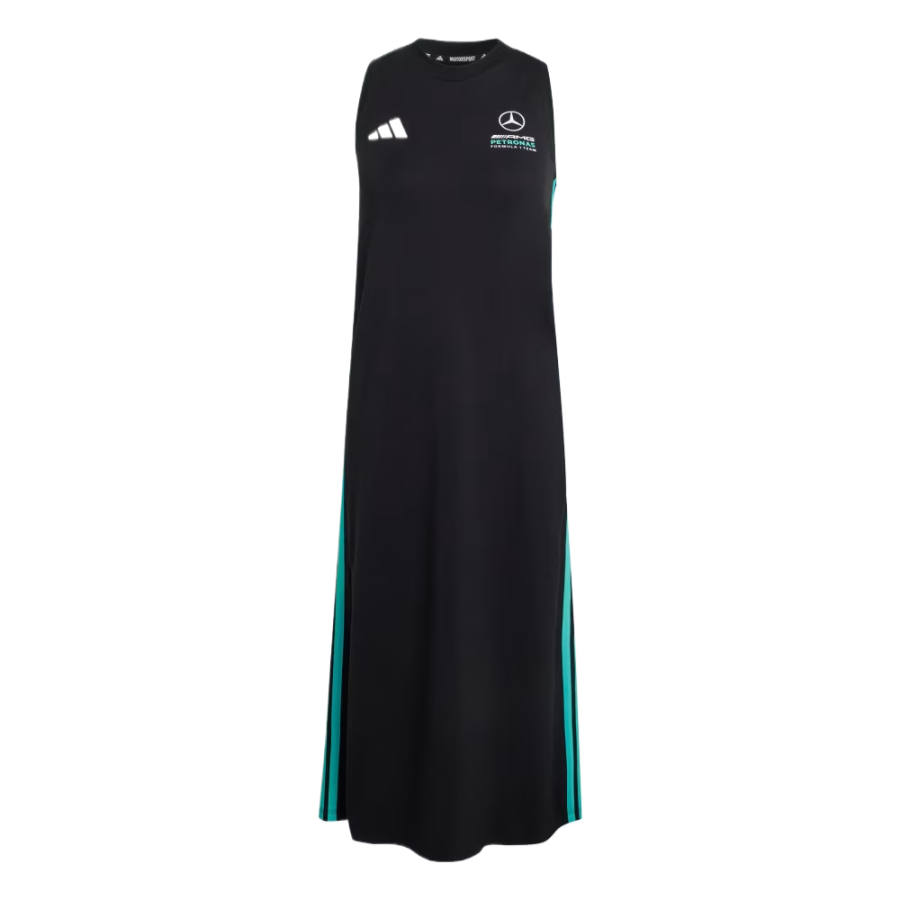 Adidas Adidas MERCEDES AMG Sleeveless Dresses Women's Black/Semi Mint Green Crew Neck Moderate