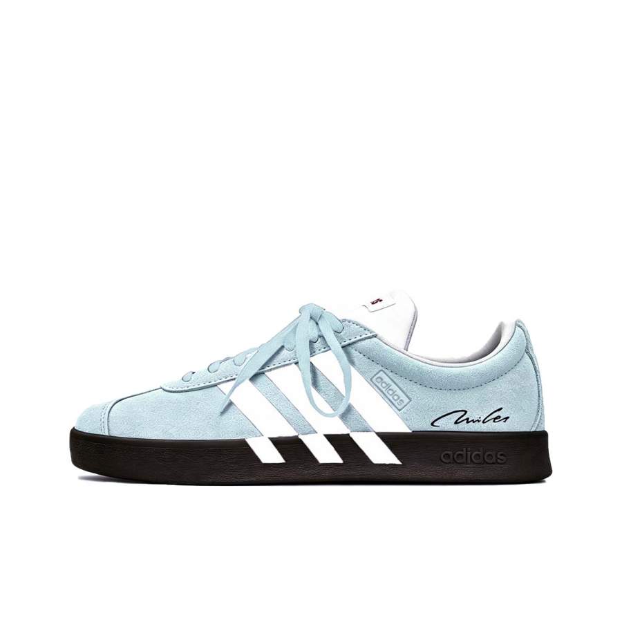 Adidas Adidas Vl Court Classic German Army Trainers Unisex Low Top Mist Blue