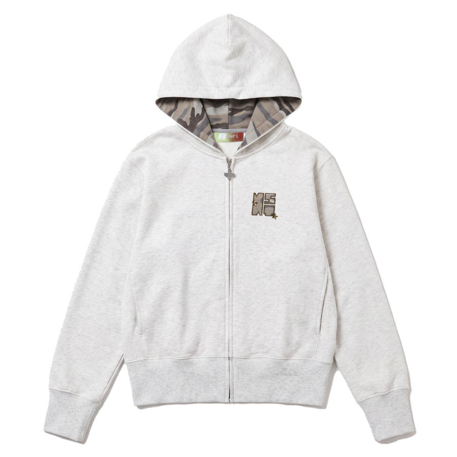 NSTNEW START Sweatshirts Women's White Heather Gray Hooded Non Detachable Moderate Straight Fit