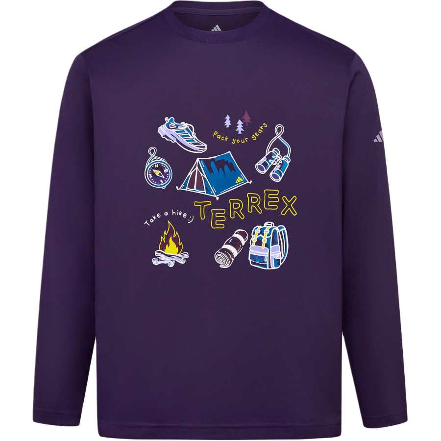 Adidas Adidas Terrex T Shirts Unisex Aurora Plum Purple Crew Neck