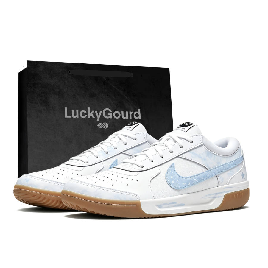 Nike Nike Court Lite 3 Tennis Shoes Men's Low Top White Blue Brown Multicolor