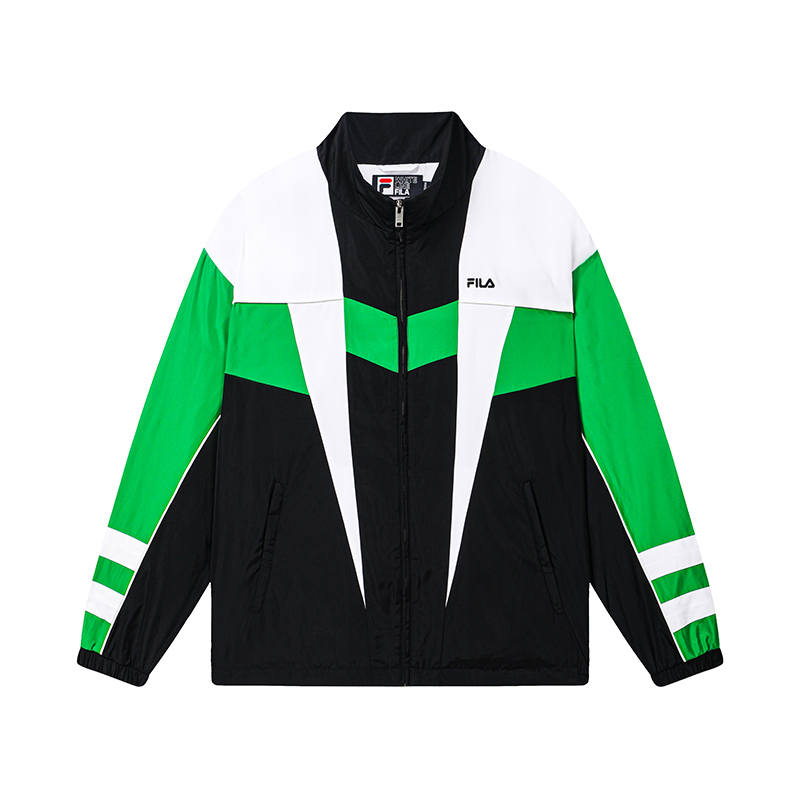 FILA Jackets Unisex Chic Black Stand Collar Moderate Other