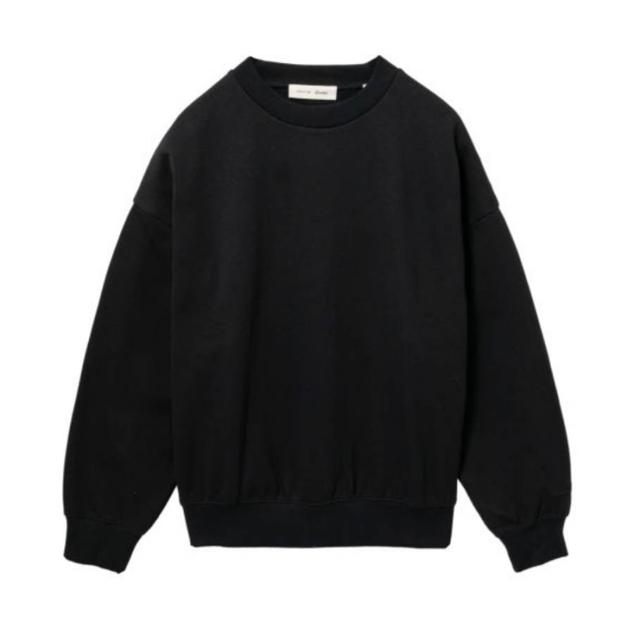 Fear Of God Essentials Sweatshirts Men's Black Crew Neck Moderate Straight Fit