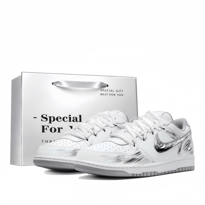 Nike Nike Big Skateboard Shoes Men's Low Top White
