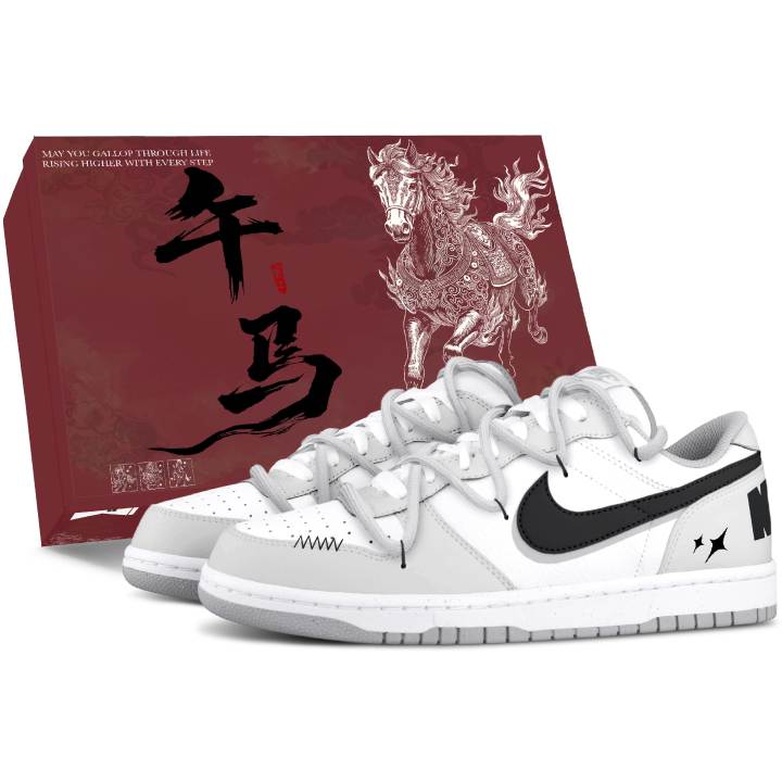 Nike Nike Dunk Skateboard Shoes Men's Low Top White/Gray