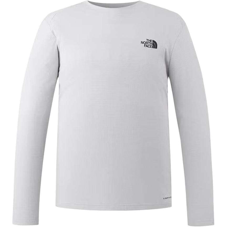 THE NORTH FACE Quick Dry T Shirts Men's MYB/Plume Cloud Gray Crew Neck Thin