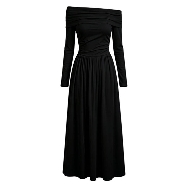 Cotton Gene Two Piece Skirt Sets Women's Asymmetrical Collar Moderate Long