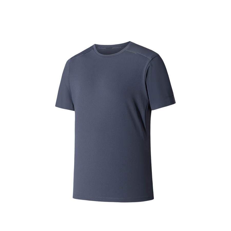 ANTA T Shirts Men's Ink Blue 2 Crew Neck Moderate