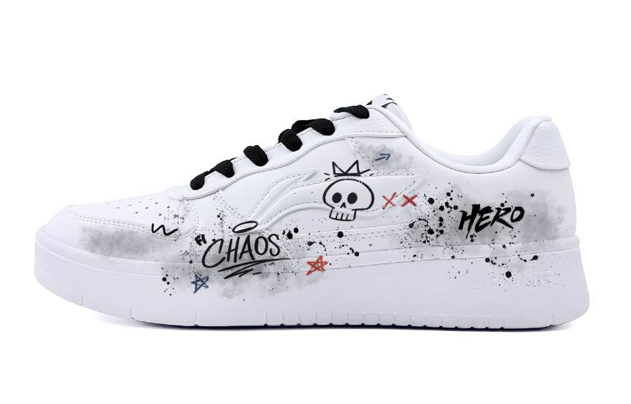 Li-Ning Li Ning Floating Boat Skateboard Shoes Men's Low Top Black/White