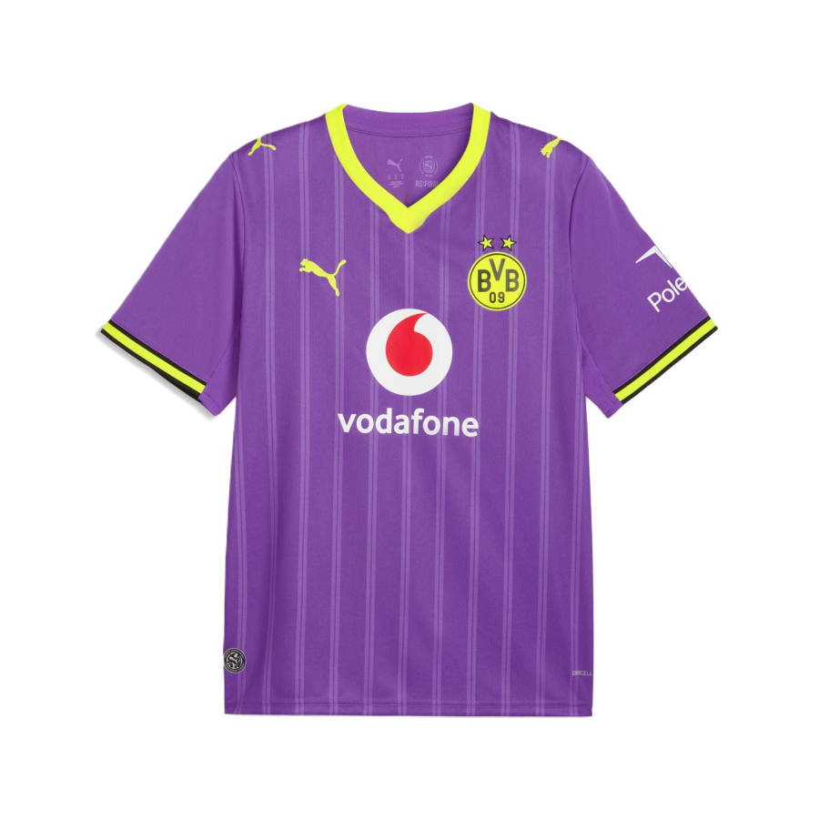 PUMA Soccer Jerseys Men's Purple Flash/Yellow Alert V Neck Moderate