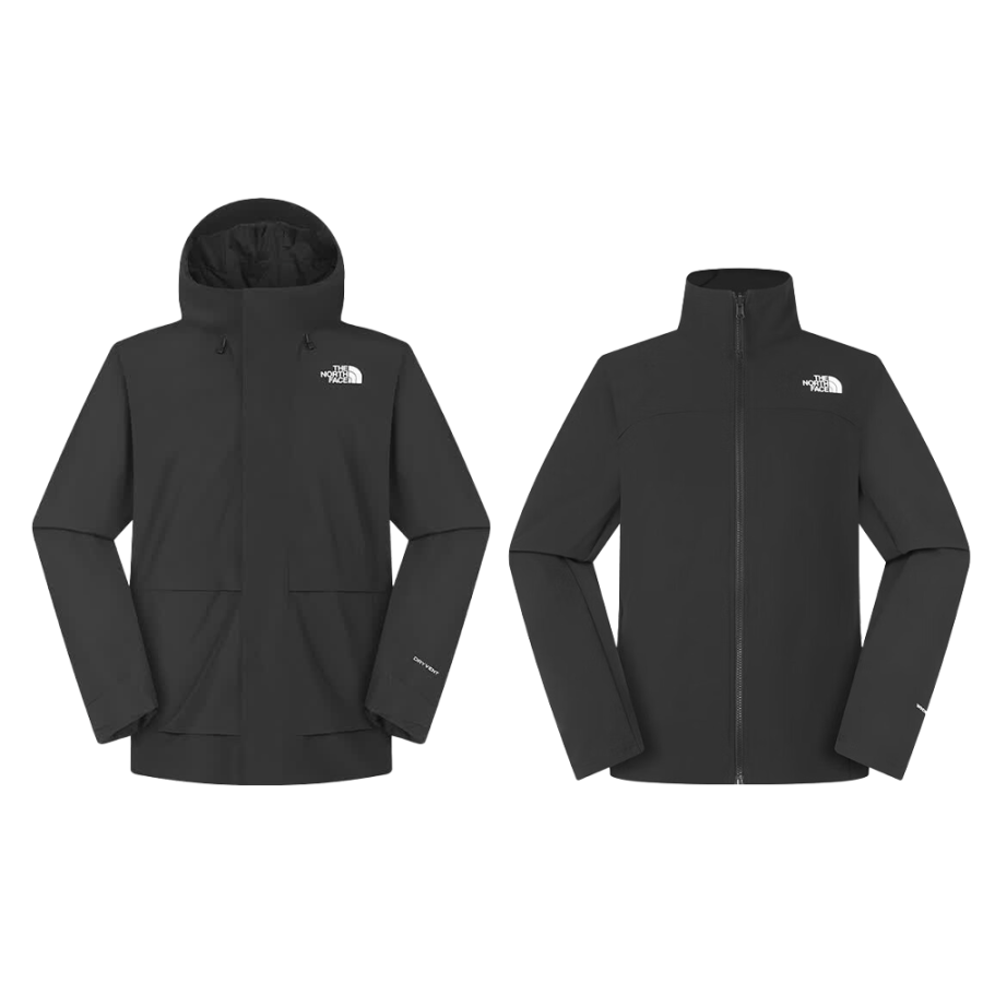 THE NORTH FACE Windbreaker Jackets Men's JK3/Cosmic Black Hooded Non Detachable Moderate