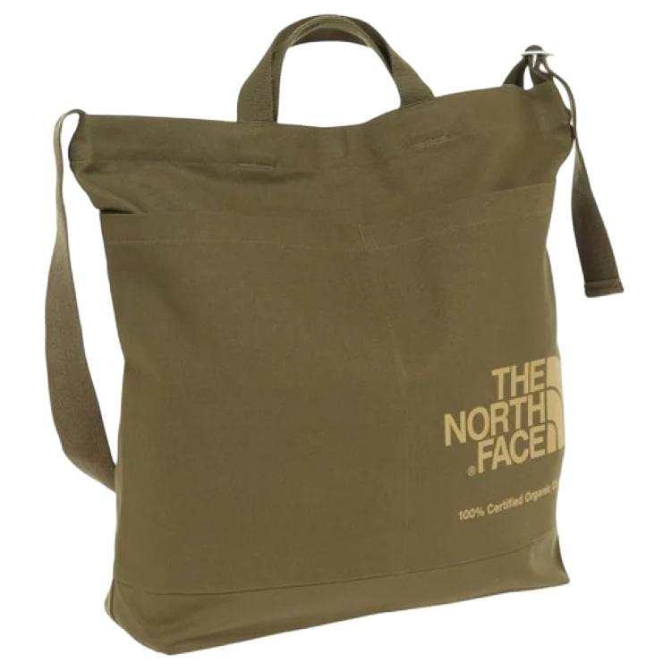 THE NORTH FACE Organic Cotton One Shoulder Handbag Outdoor Crossbody Bag Unisex Olive With Mustard