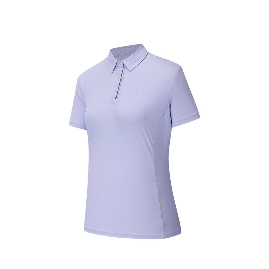 ANTA Polo Shirts Women's Light Blue Violet 2 Polo Collar Moderate