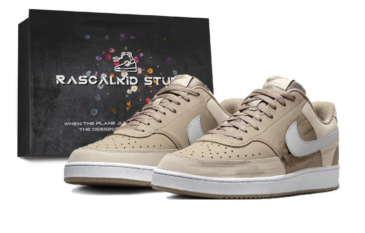 Nike Nike Court Vision Low Skateboard Shoes Men's Low Top Khaki