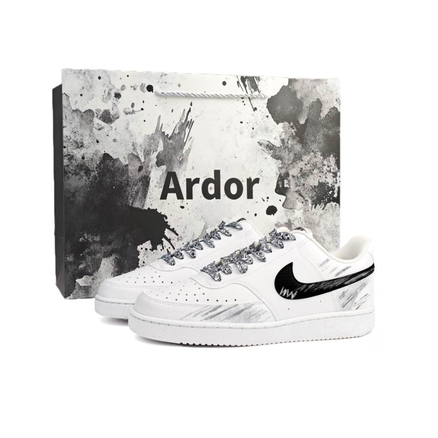 Nike Nike Court Vision 1 Skateboard Shoes Men's Low Top Black White Gray Multicolor