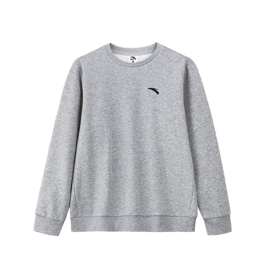 ANTA Variety Training Collection Sweatshirts Men's CD28 Ash 1 Crew Neck Moderate