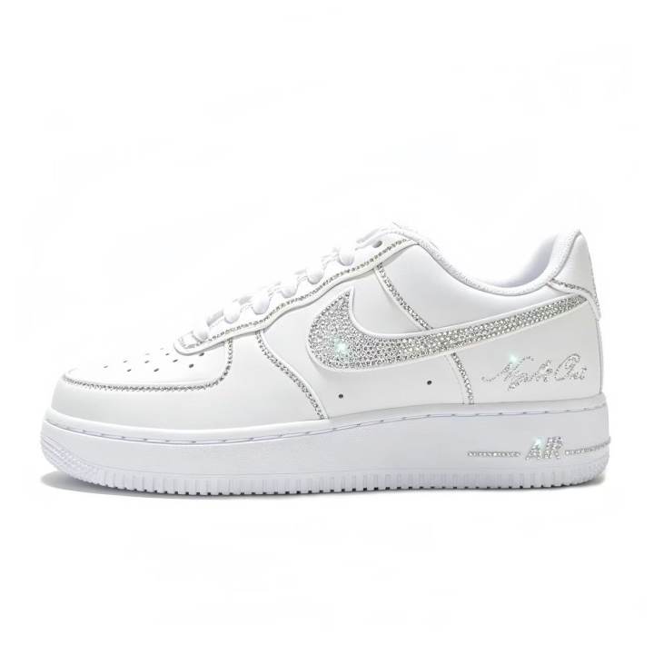Nike Nike Air Force 1 Skateboard Shoes Unisex Low Top Silver
