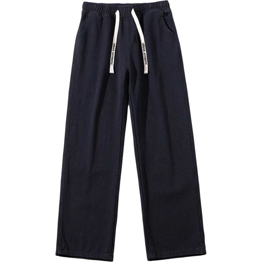 URBAN AUTHENTIC Jeans Unisex Thickened And Fleece Lined Straight Fit Pants