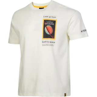 Adidas TERREX T Shirts Unisex Ivory White |JD5962 Crew Neck Moderate Straight Fit