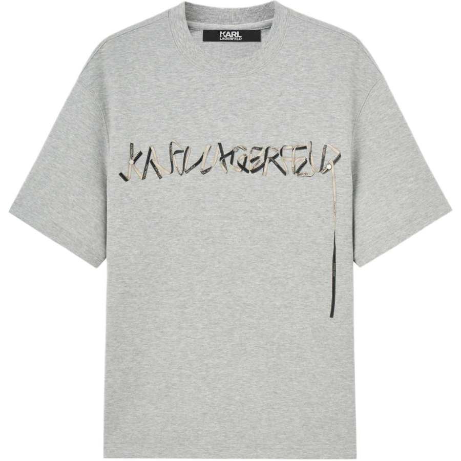 KARL LAGERFELD / Karl Lagerfeld Jeans T Shirts Men's Gray Crew Neck Thin
