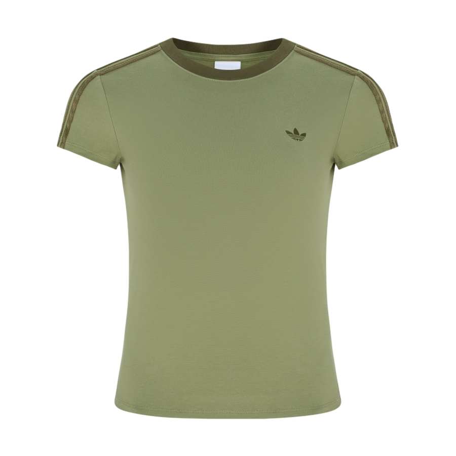 Adidas Originals T Shirts Women's Tent Green Crew Neck Moderate Other