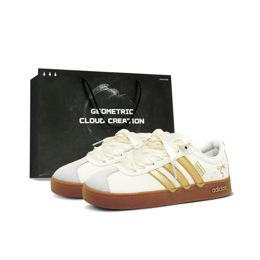 Adidas Adidas VL COURT 2.0 Skateboard Shoes Unisex Low Top Champagne