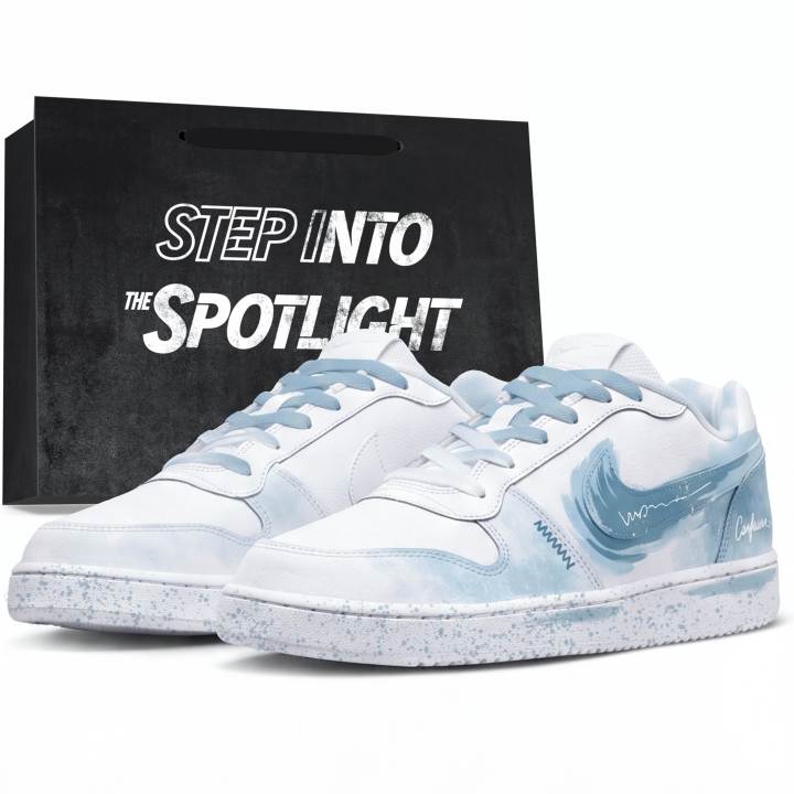 Nike Nike EBERNON Skateboard Shoes Unisex Low Top Blue/White
