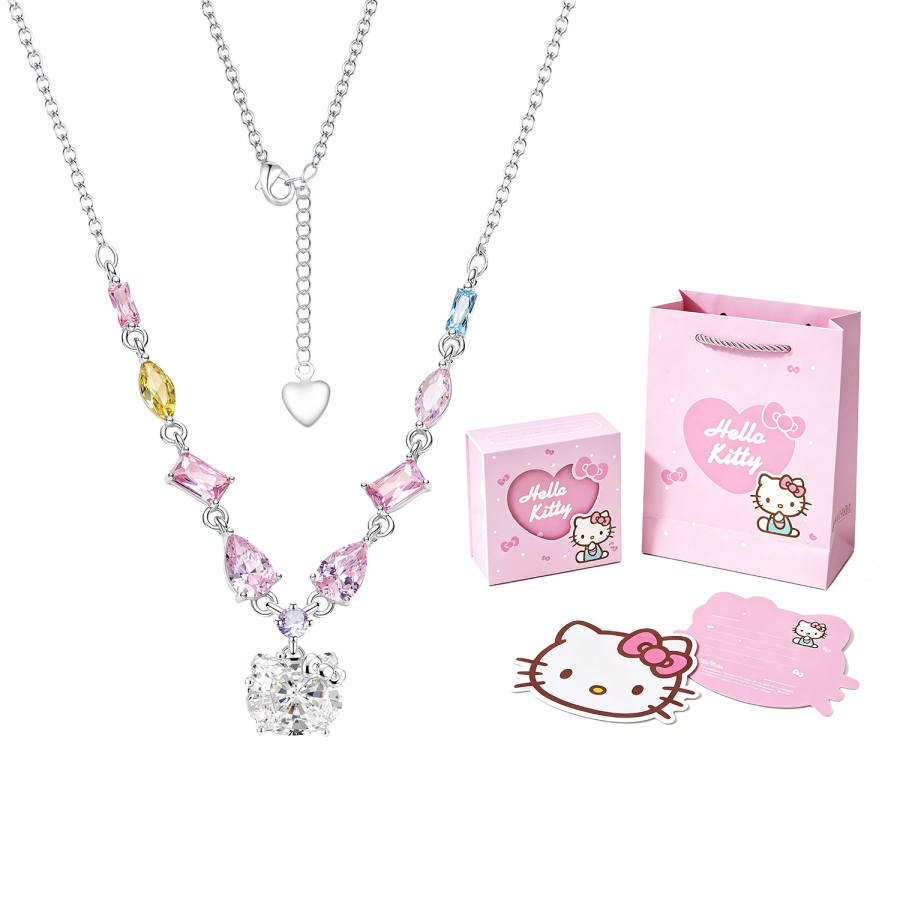 Sanrio X Hello Kitty Hello Kitty Artificial Gemstone Necklaces Women's