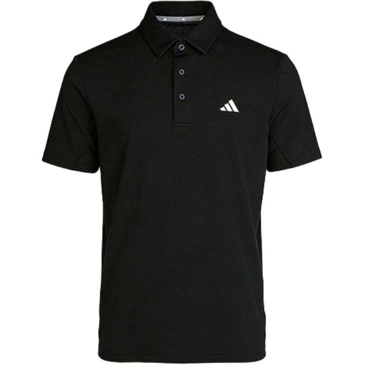 Adidas Adidas Polo Shirts Men's Black/Classic LOGO/Quick Dry Breathable Lapel Moderate Straight Fit