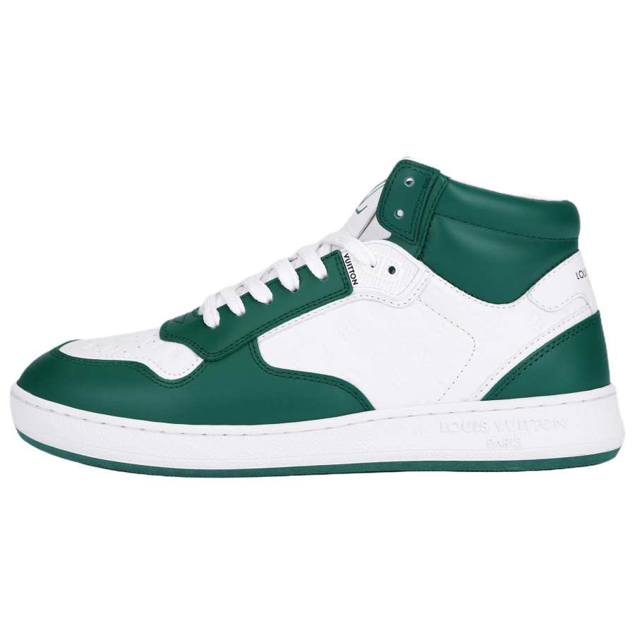 LOUIS VUITTON Stadium Cow Leather Low top Skateboard Shoes Women's Green