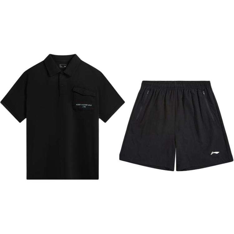 Li-Ning Li Ning Casual Sportswear Men's Polo Collar Moderate