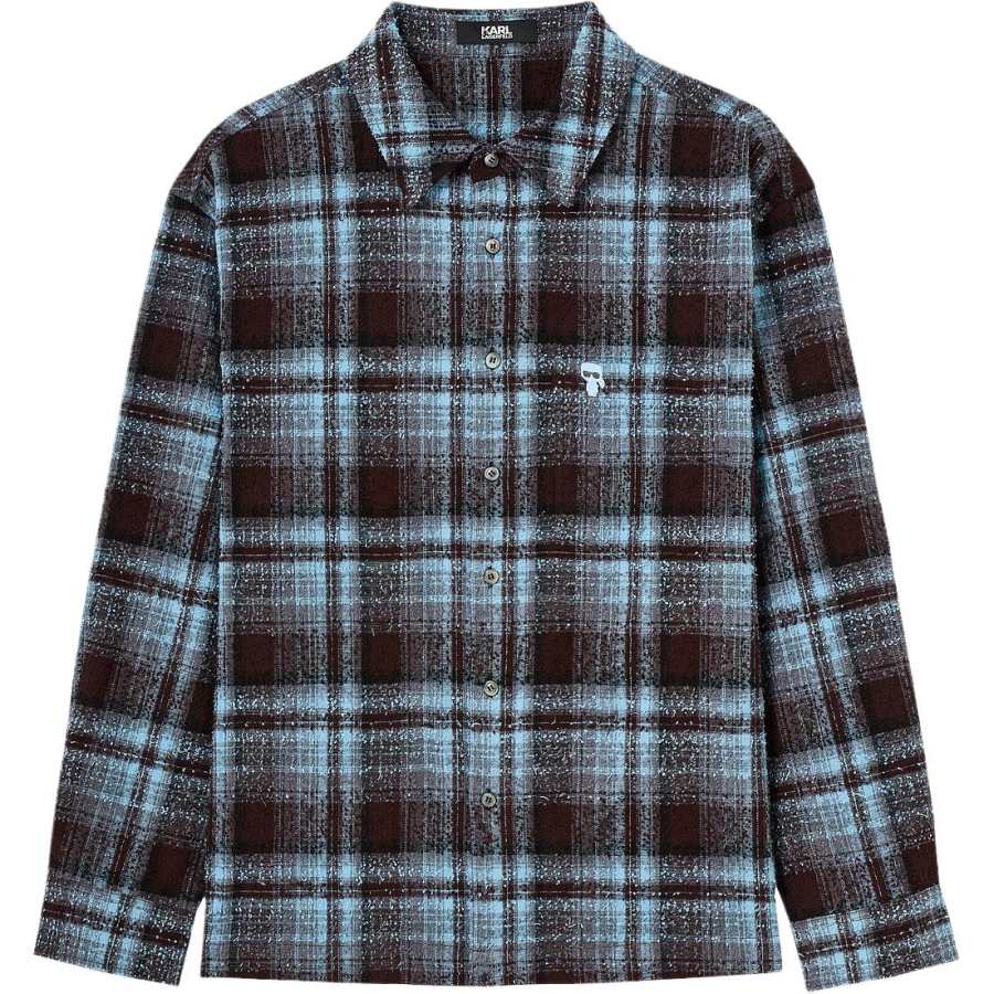 KARL LAGERFELD / Karl Lagerfeld Jeans Shirts Men's Blue Lapel Moderate