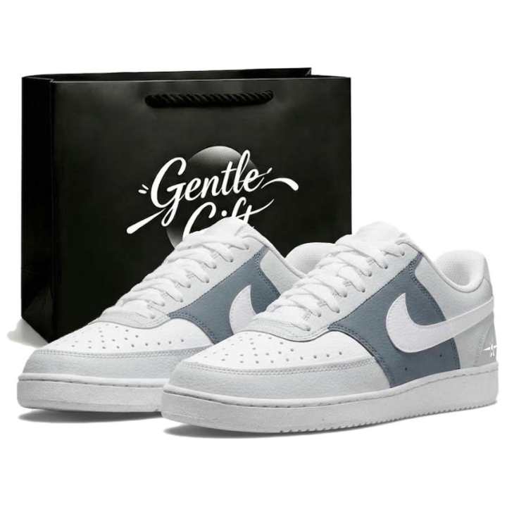 Nike Nike Court Vision 1 Skateboard Shoes Unisex Low Top Gray Blue/Green Gray