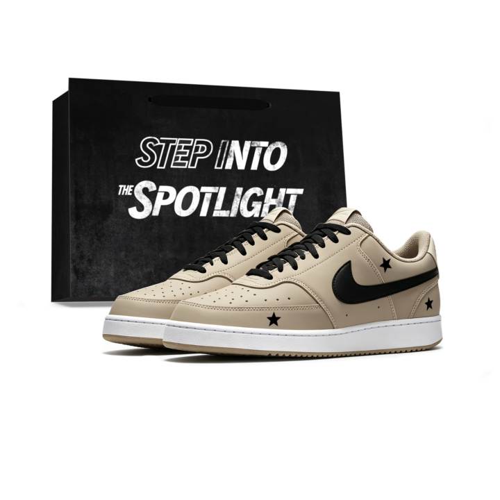 Nike Nike Court Vision Low Skateboard Shoes Men's Low Top Khaki