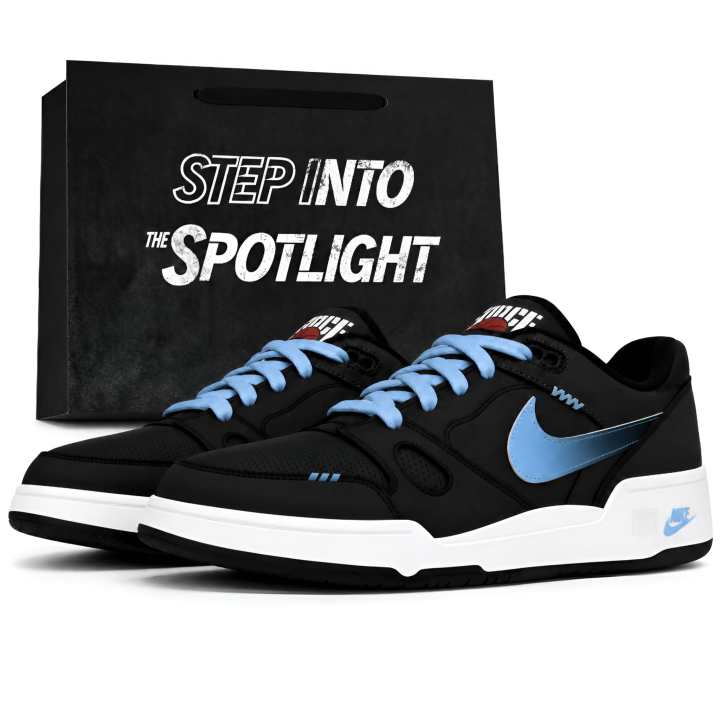 Nike Nike Full Force Skateboard Shoes Men's Low Top Black/Blue/White