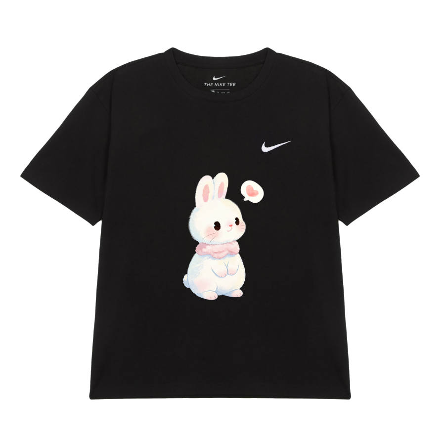 Nike Nike Sportswear T Shirts Unisex Sweetheart Rabbit Crew Neck Moderate Straight Fit