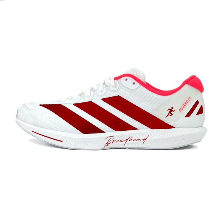 Adidas Adidas Adizero BK Running Shoes Unisex Low Top White & Red