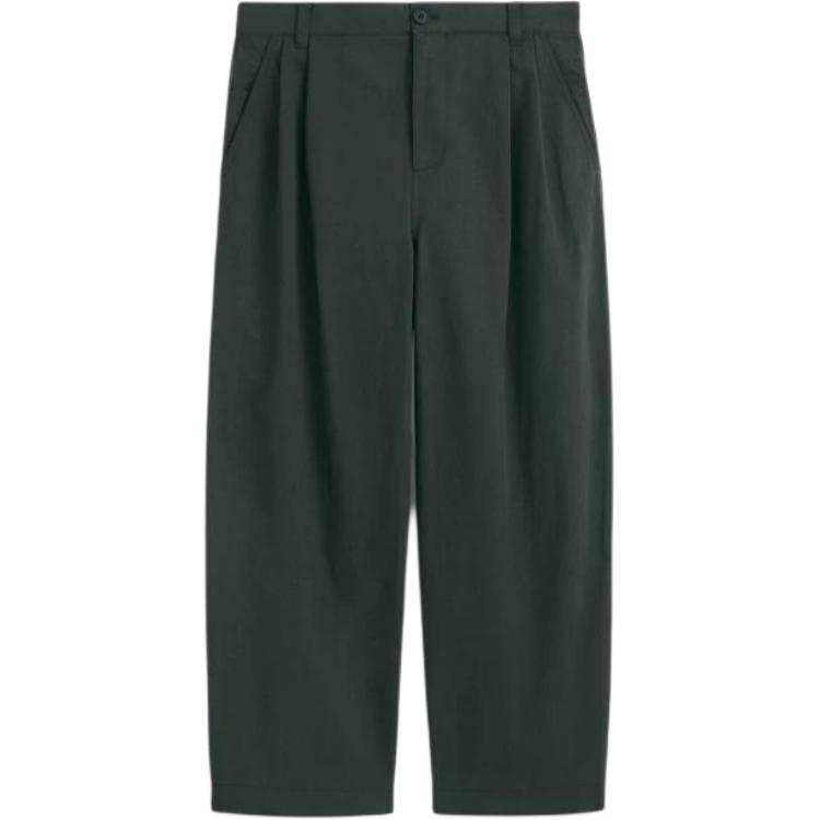 COS Casual Pants Men's Dark Green Moderate Straight Fit Pants