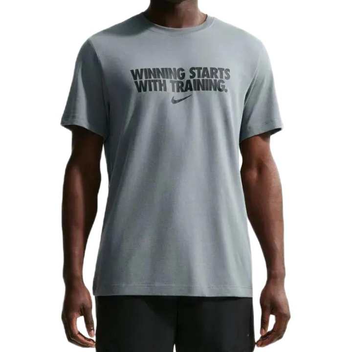 Nike Nike T Shirts Men's Gray Crew Neck