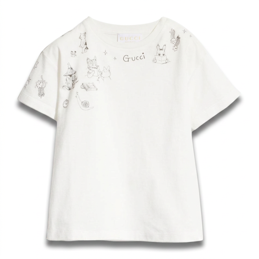 GUCCI Baby T Shirts Crew Neck Moderate