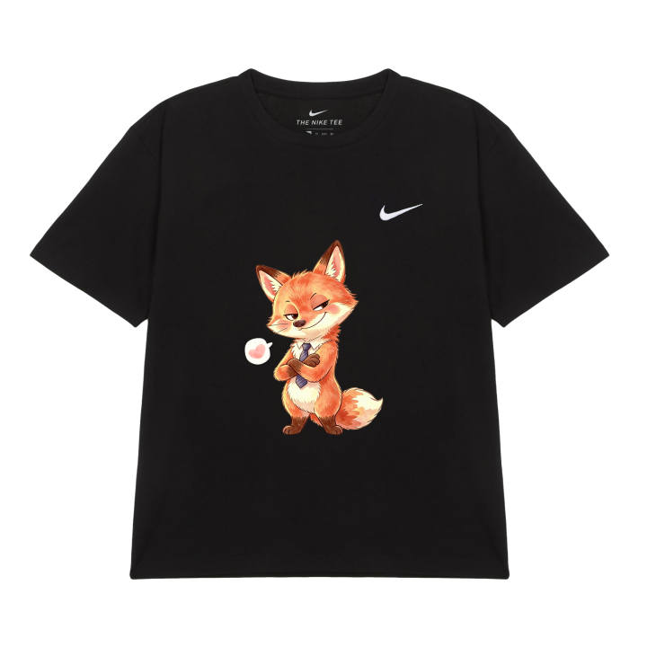 Nike Nike Sportswear T Shirts Unisex Gentleman Fox Crew Neck Moderate Straight Fit